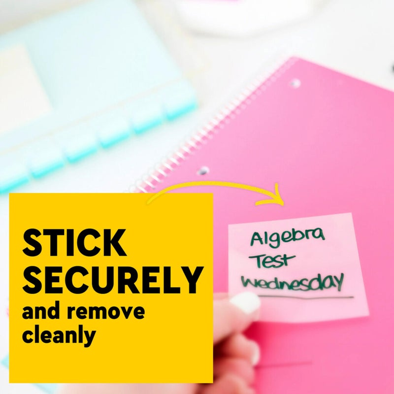 Post-it Colored Transparent Sticky Notes 3x3 in 8 Pads/Pack 36 Sheets/Pad Sticks Securely and Removes Cleanly - Image 5