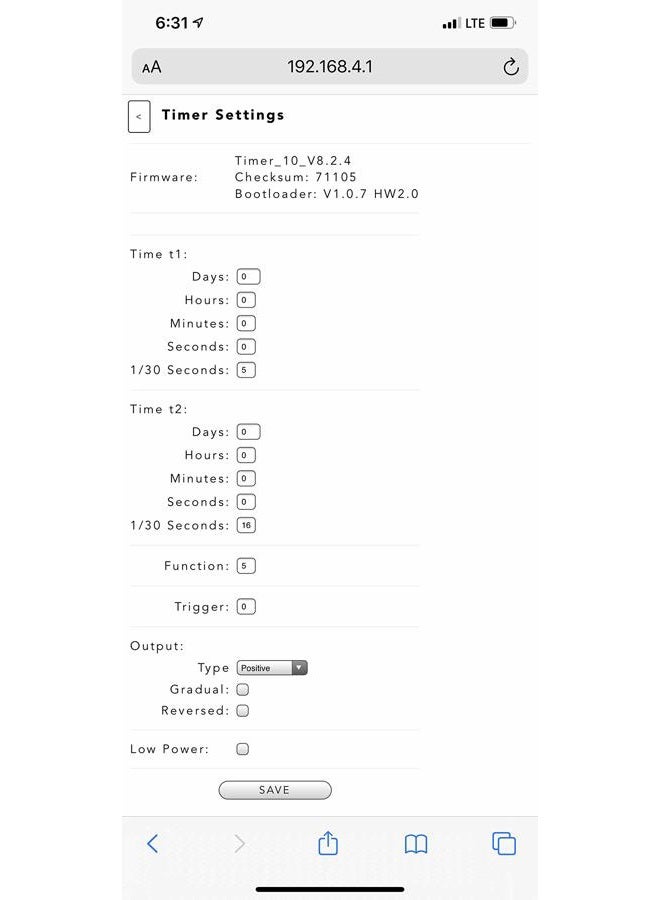 Timers.shop Timer WIFI 10 AMP 6V 12V 18V 24V TIME ON OFF DELAY CONFIGURABLE, CYCLING and OPTIONAL TRIGGER - Image 4