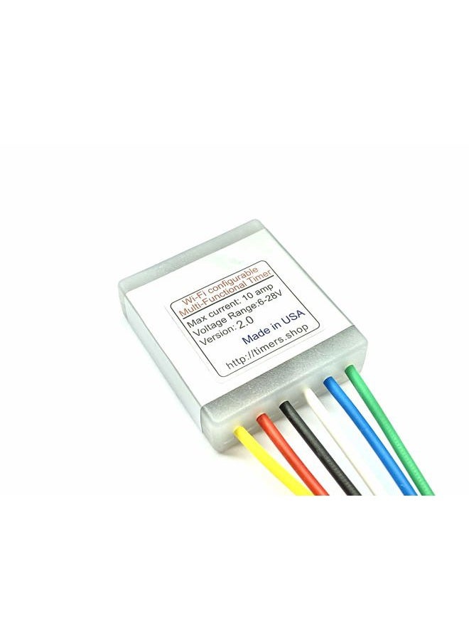 Timers.shop Timer WIFI 10 AMP 6V 12V 18V 24V TIME ON OFF DELAY CONFIGURABLE, CYCLING and OPTIONAL TRIGGER - Image 1