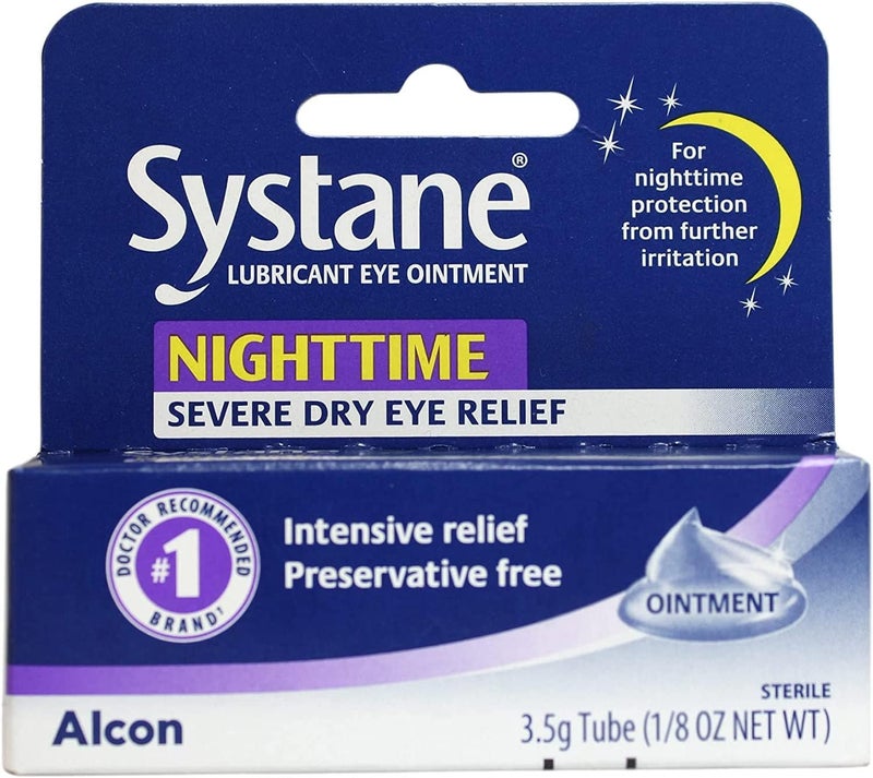 Systane قطرات العين الجافة Systane Complete PF متعددة الجرعات خالية من المواد الحافظة 10 مل مرهم ترطيب العين ليلاً 35 جرام أنبوب - Image 5