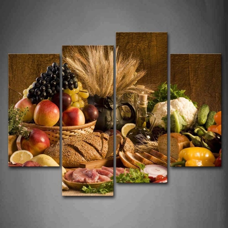 BPA Brown Fresh Food Wall Art Canvas - Image 1