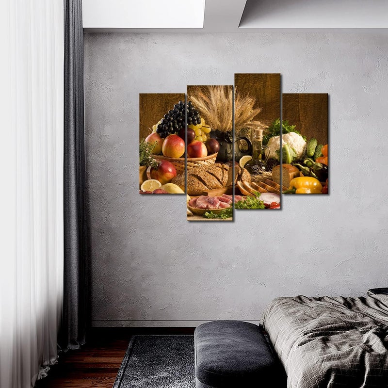 BPA Brown Fresh Food Wall Art Canvas - Image 2