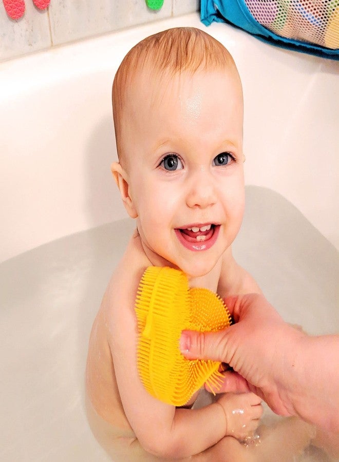 Innobaby Silicone Duck Scrub for Babies, Toddlers and Kids, Bath Time Essential, Loofah Alternative For Kids, Made With Quick-Dry Food Grade Silicone - Yellow Duck - Image 4