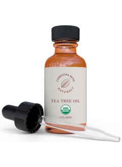 100 Pure Tea Tree Oil USDA and QAI Certified Organic Steam Distilled and Potent Can Help Nails Skin Hair or Be Used As Diffuser Oil for Aromatherapy