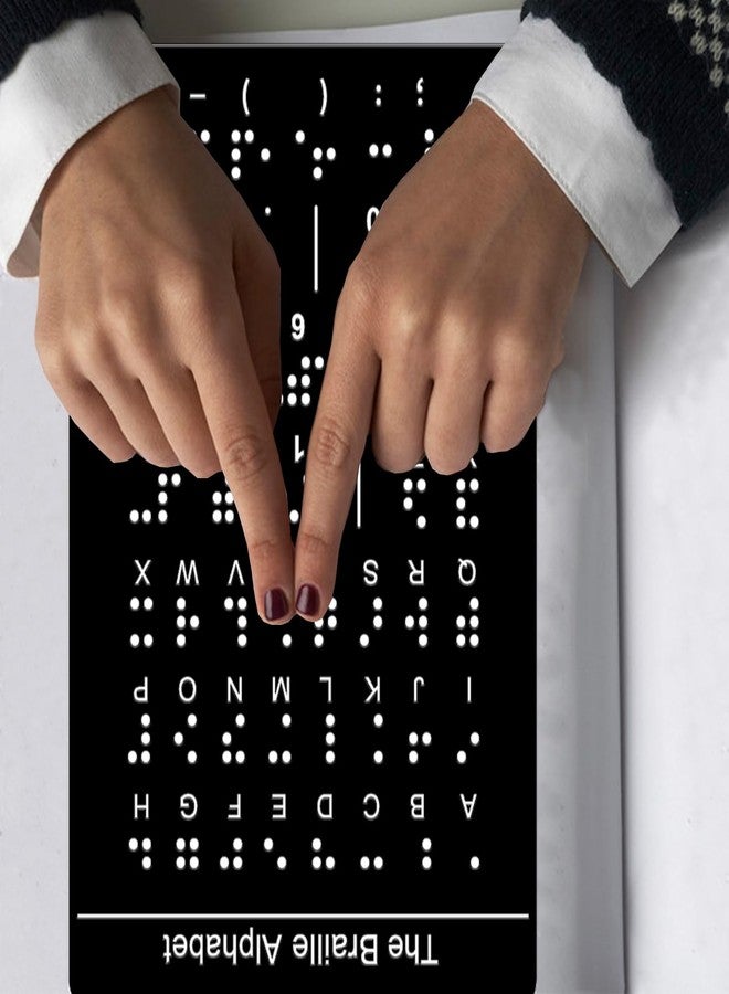 Blirik Braille Alphabet Board,Braille English Alphabet with Raised Dots, Numbers & Punctuation Braille Learning for Beginners, Braille Teaching Aid for Blind Children, Adults-7.5 x 5 inches - Image 4