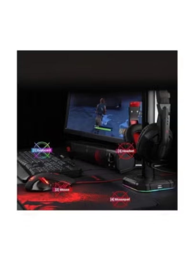 REDRAGON 4-in-1 Gaming Set – RGB LED Keyboard, Mouse, Headset & Mouse Pad – Complete Gaming Combo for PC - Image 3