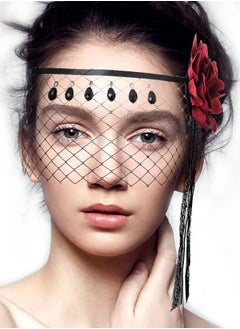 Daytoyz Women Fascinator Veil Tassel Mesh Face Veil Flower Tea Party Fascinator Veil Costume Accessory for Women and Girls  - Image 4
