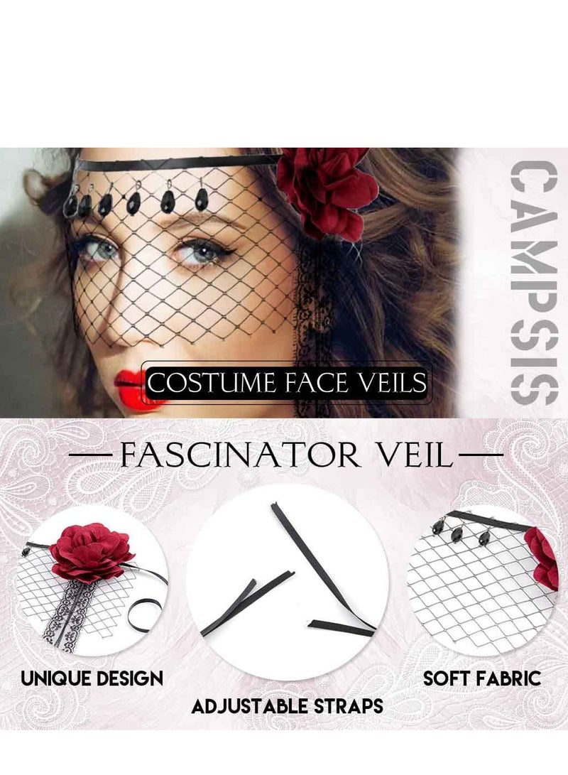 Daytoyz Women Fascinator Veil Tassel Mesh Face Veil Flower Tea Party Fascinator Veil Costume Accessory for Women and Girls - Image 5