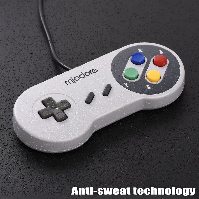 miadore 2 Pack USB Controller for SNES Retro Gaming, miadore SNES USB Classic Gamepad Joypad Gamestick for Windows PC MAC Linux Retropie Raspberry Pi 3 - Image 5