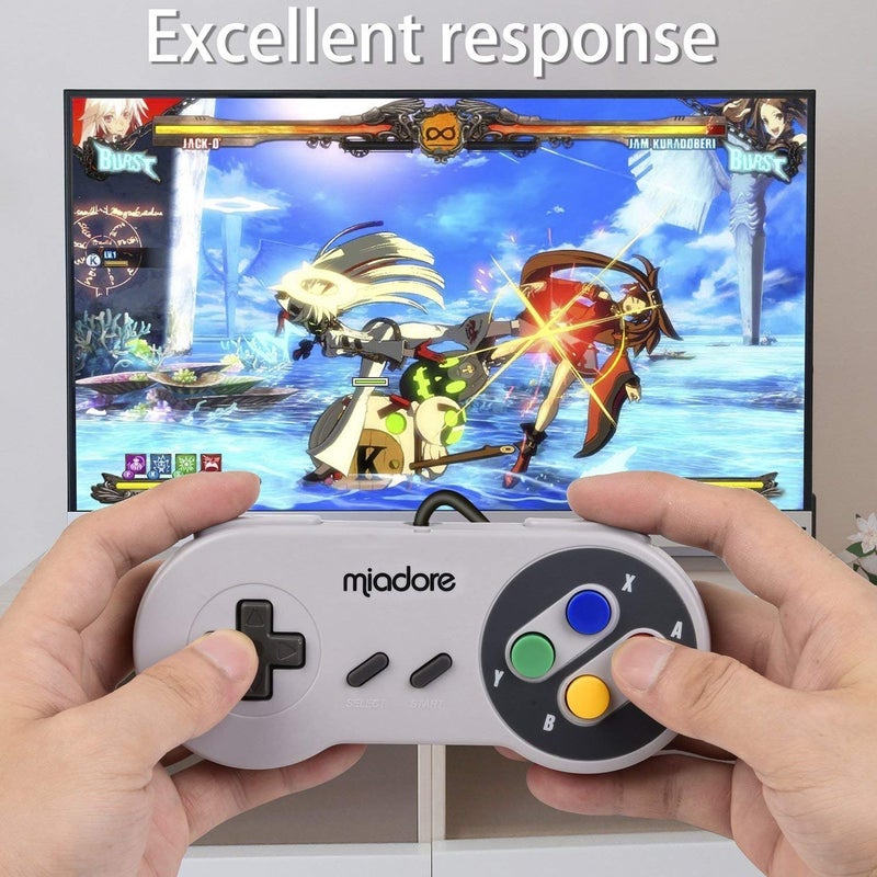 miadore 2 Pack USB Controller for SNES Retro Gaming, miadore SNES USB Classic Gamepad Joypad Gamestick for Windows PC MAC Linux Retropie Raspberry Pi 3 - Image 2