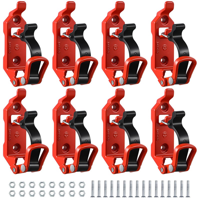 8 Pcs Shovel Holder for Truck Heavy Duty Shovel Mounts for Roof Rack Quick Release Axe Holder Mount Kit Metal and Rubber Car Accessories Garage Storage Truck Wall Mounting Brackets