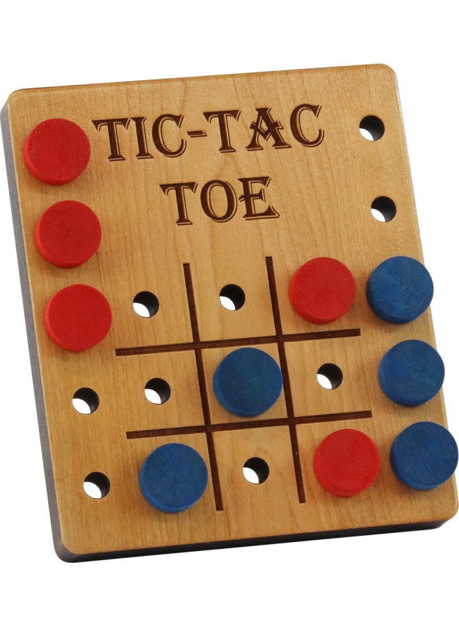 Maple Landmark Deluxe Cherry Tic-Tac-Toe Game - Made in USA - Image 2