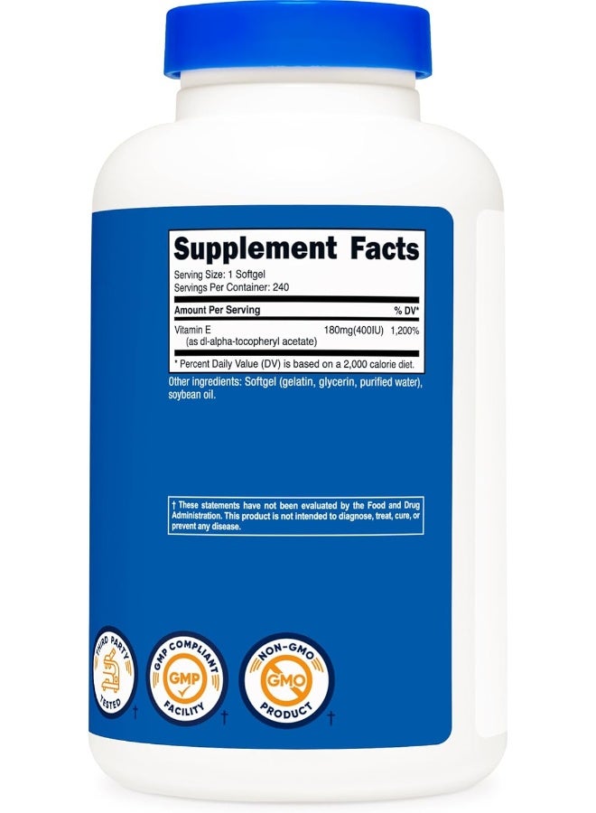 Nutricost Vitamin E Softgels 400 IU for Adults - Image 5