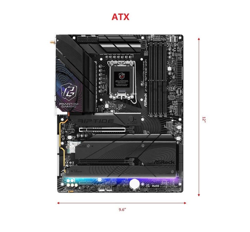 ASRock Z790 Riptide WiFi LGA1700 ATX Motherboard Supports 14th13th12th Gen Intel DDR5 8000 OC PCIe 50 WiFi 7 8 SATA 1611 Power Phase Killer 25G LAN - Image 3