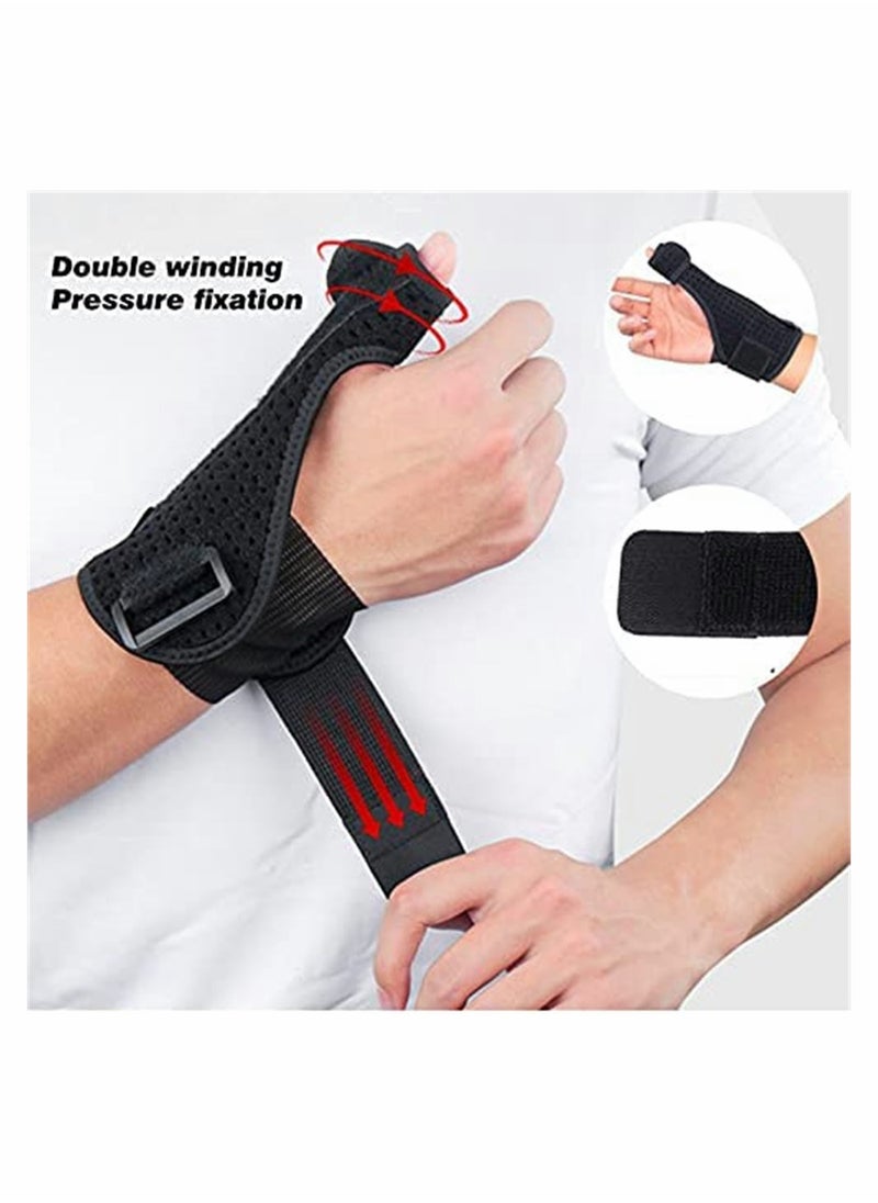 Thumb Splint Support Brace for Right and Left Hand Reversible Thumb Wrist Stabilizer Compression Splint for Thumb, Trigger Finger, Hand Pain Relief, Arthritis, Tendonitis (Right)