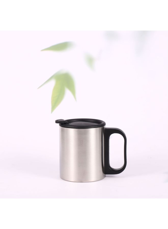 304 Stainless Steel Water Cup Double-layer Heat Insulation Portable Cup Mug Coffee Cup 260ml Beer Cup With Lid Mouse Cup