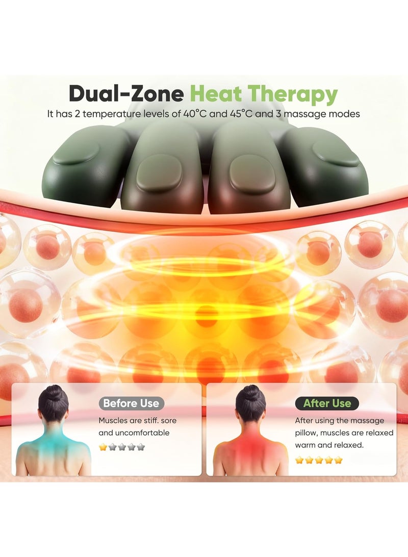 general Shoulder and Neck Massager, Bionic Heated Massager, Neck Massager with Fingers, Simulates a Real Palm Massage for Comfort, Relax Muscle Tension (Green) - Image 3