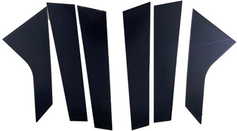 DEMULAX Glossy Black Car Pillar Post Stickers for Hyundai Sonata - Image 1