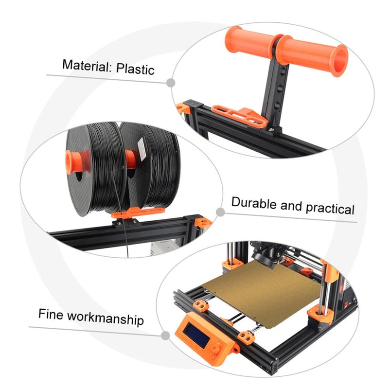 GANAZONO Adjustable 3D Printer Spool Holder Rack with Storage Tray for Dual Color PETG - Image 5