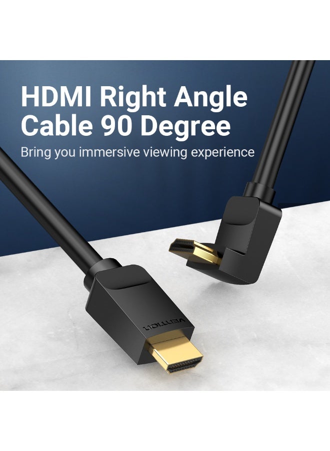 VENTION HDMI Right Angle  Cable 90 Degree 5M Black Model - Image 2