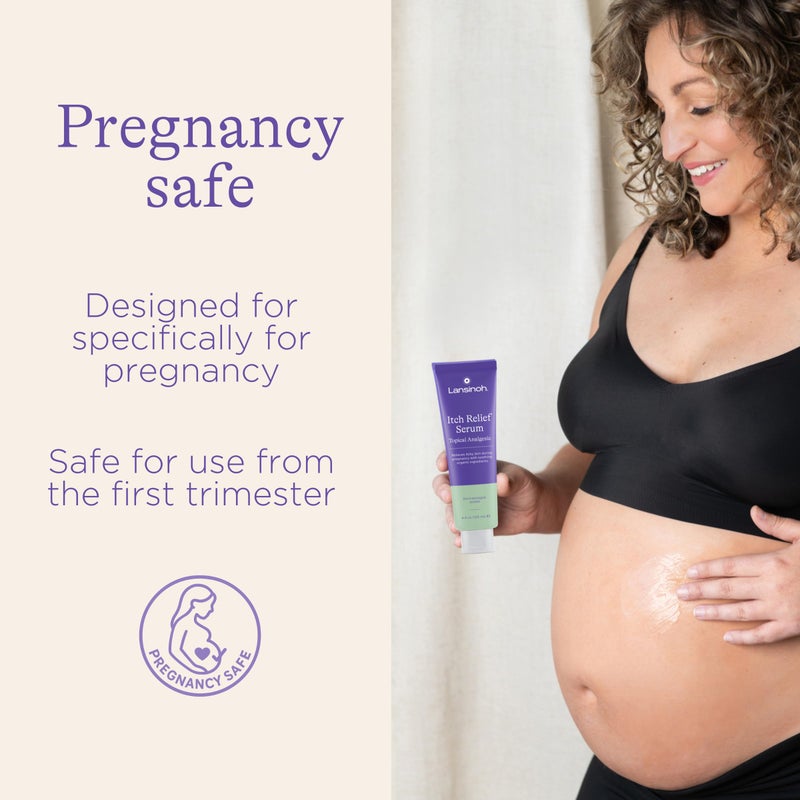 Lansinoh سيروم لانسينه Anti-Itch للأمهات الحوامل، كريم للعناية بالبشرة وتخفيف الحكة، آمن للثلث الأول من الحمل، أساسيات الحمل، 4.4 أونصة - Image 4
