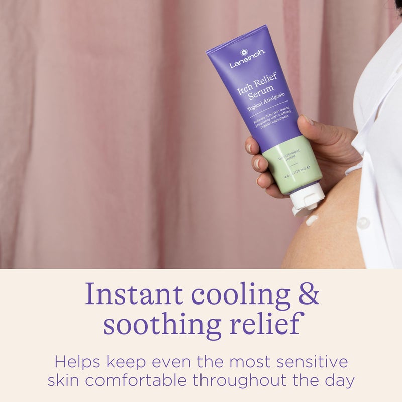 Lansinoh سيروم لانسينه Anti-Itch للأمهات الحوامل، كريم للعناية بالبشرة وتخفيف الحكة، آمن للثلث الأول من الحمل، أساسيات الحمل، 4.4 أونصة - Image 5
