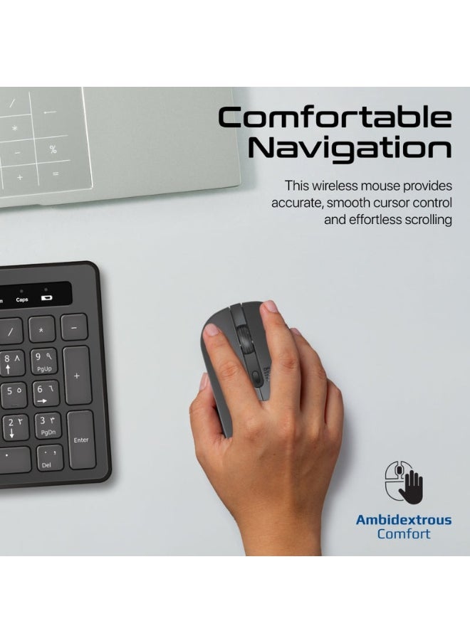 Promate ProCombo-13 Sleek Profile Full-Size Wireless Keyboard and Mouse