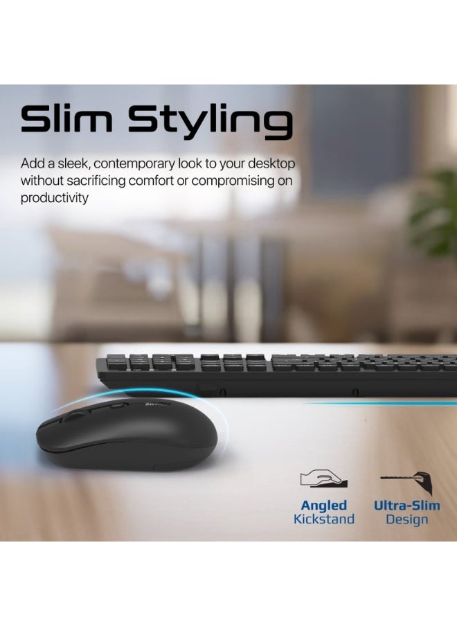 Promate ProCombo-13 Sleek Profile Full-Size Wireless Keyboard and Mouse