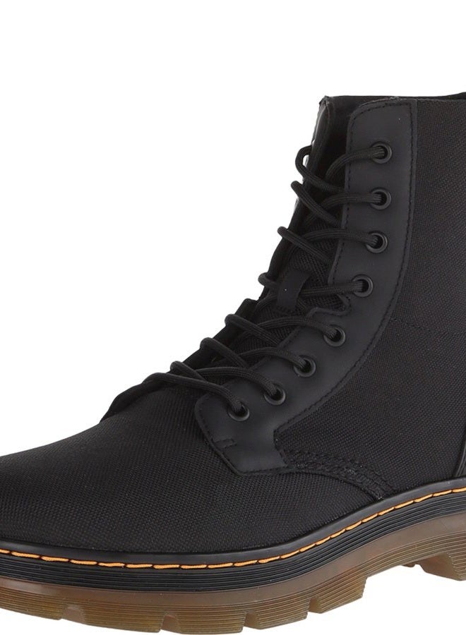 Dr. Martens Men's Combs Nylon Combat Boot Black, 42 EU - Image 1