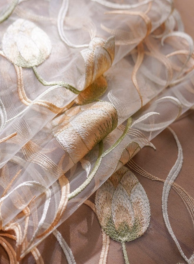 ARTABLE Lace Table Runner Macrame Vintage Flower Dresser Scarf with Exquisite Embroidery Table Runners for Kitchen Home Wedding Party Dining Decoration (Beige, 12 x 84 Inch) - Image 5