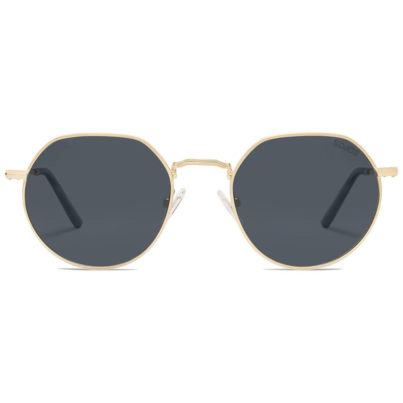 SOJOS Round Polygon Polarized Sunglasses for Women Men Retro Classic Vintage Panto Shades SJ1157 - Image 3