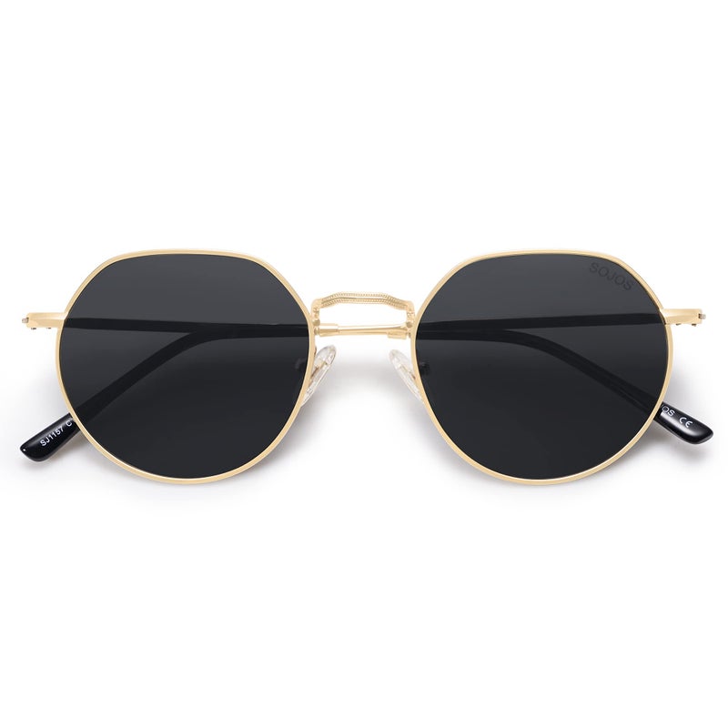 SOJOS Round Polygon Polarized Sunglasses for Women Men Retro Classic Vintage Panto Shades SJ1157 - Image 1