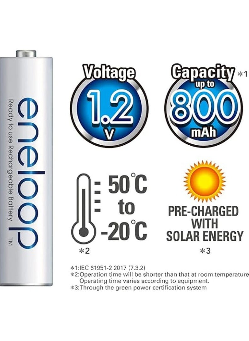 Panasonic - Panasonic Eneloop 2-Cells 800mAh AAA Rechargeable Batteries - Image 1