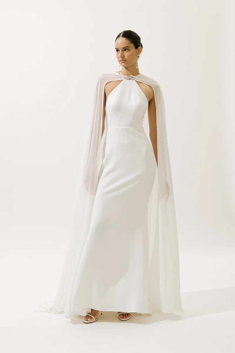 مانوكا Halter Neck Gown Dress