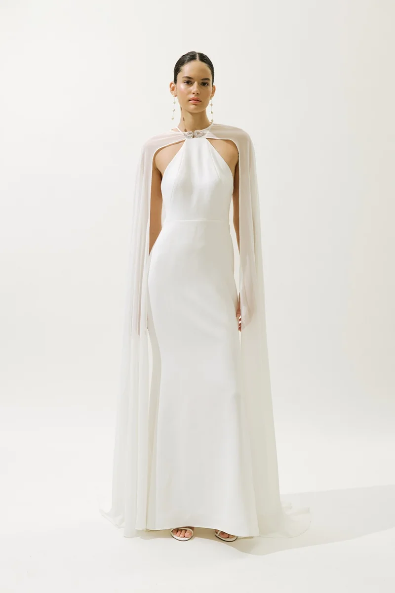 مانوكا Halter Neck Gown Dress