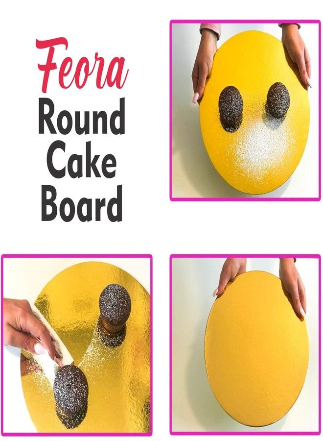 Feora9X Cake Boards For Round Cake, Round Base For Baking Cake 9-Inch (Set Of 4 Pieces) - Image 3
