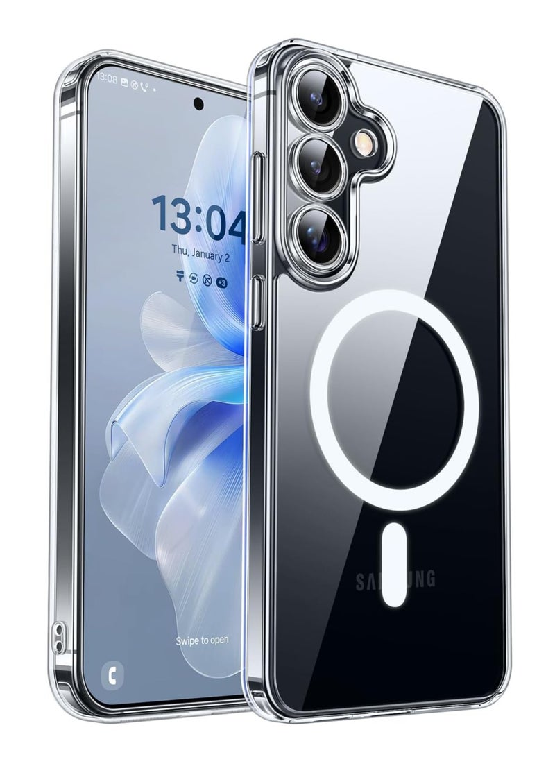 BORTONY Samsung Galaxy S25 MagSafe Case Support Wireless Charging Slim Thin Magnetic Cover for Galaxy S25  Anti Scratch Shockproof Hard Transparent Phone Case for Galaxy S25 6.2 Inch - Image 1