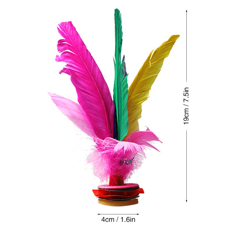 Feather Shuttlecock 4-Pack: Traditional Jianzi - Leg Muscle & Flexibility Training Kicking Toy for Family Outdoor Sports, Adults & Children - Image 1