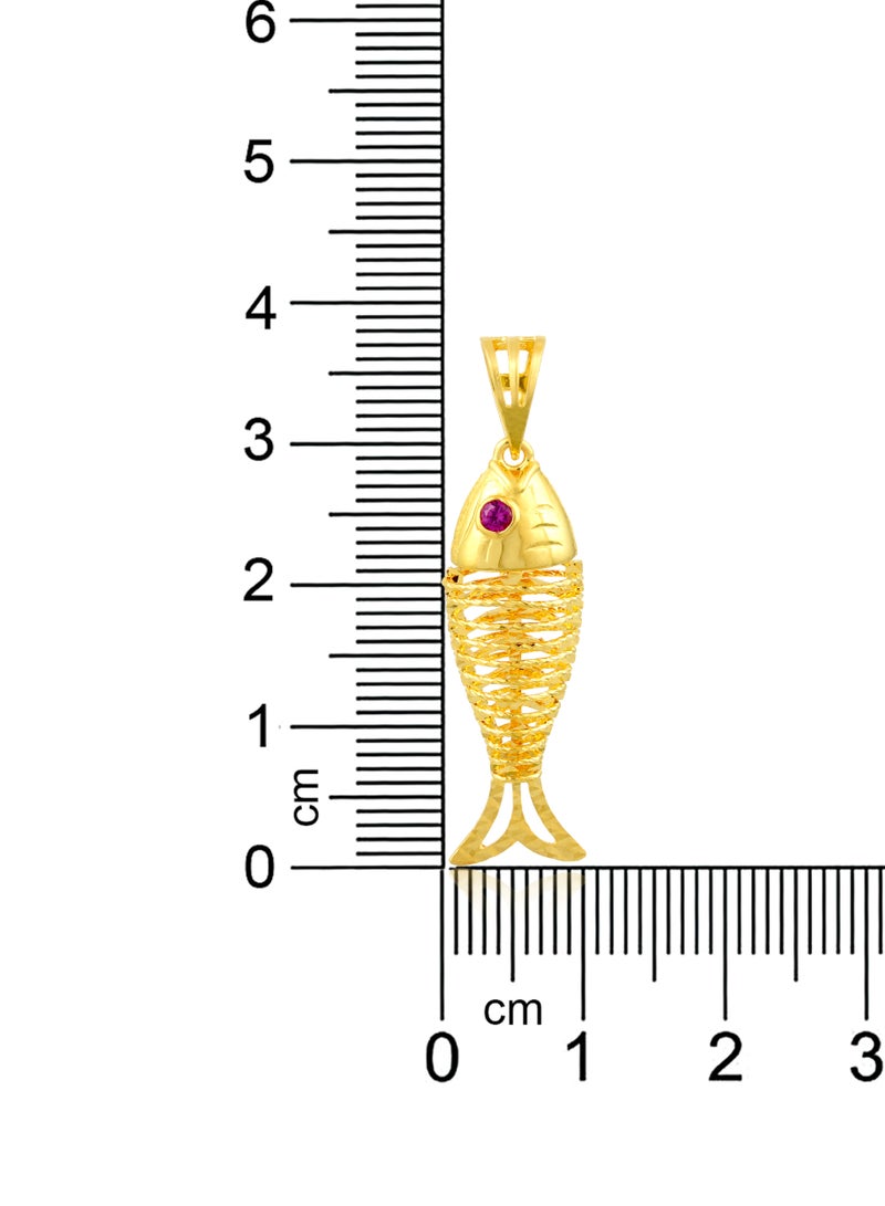 BAFLEH JEWELLERY 22kt Gold Fish Pendant: Perfect for Sea Lovers  - Image 3