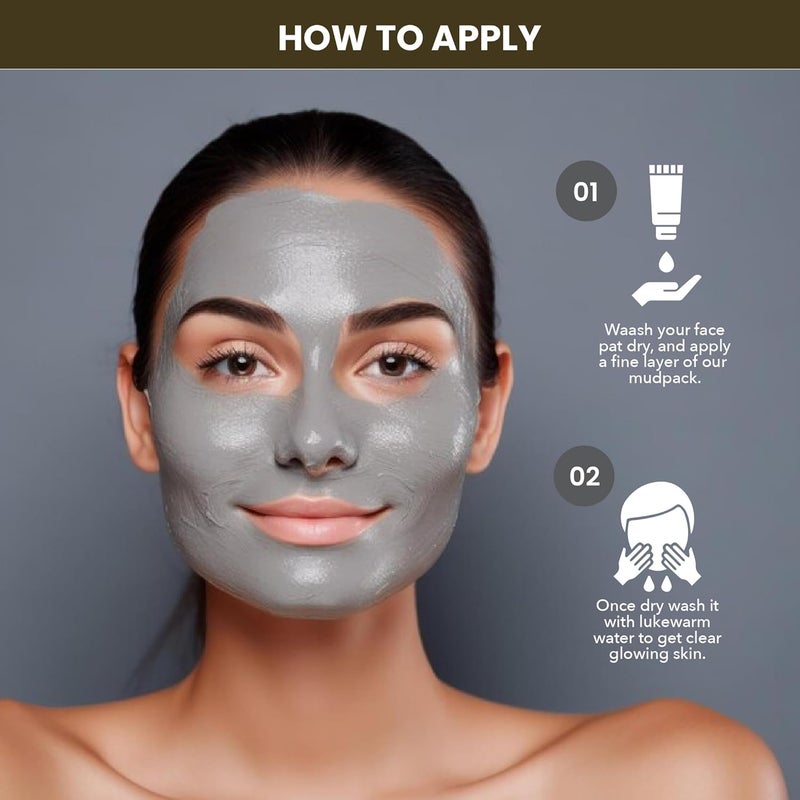 Cleanse Cleanse Ayurvedic Mud Face Pack 100ml with Neem Aloe Vera Multani Mitti Face Pack for Acne Oily Glowing Healthy Skin Mud Clay Mask for Women Men Suitable for All Skin Types  - Image 4