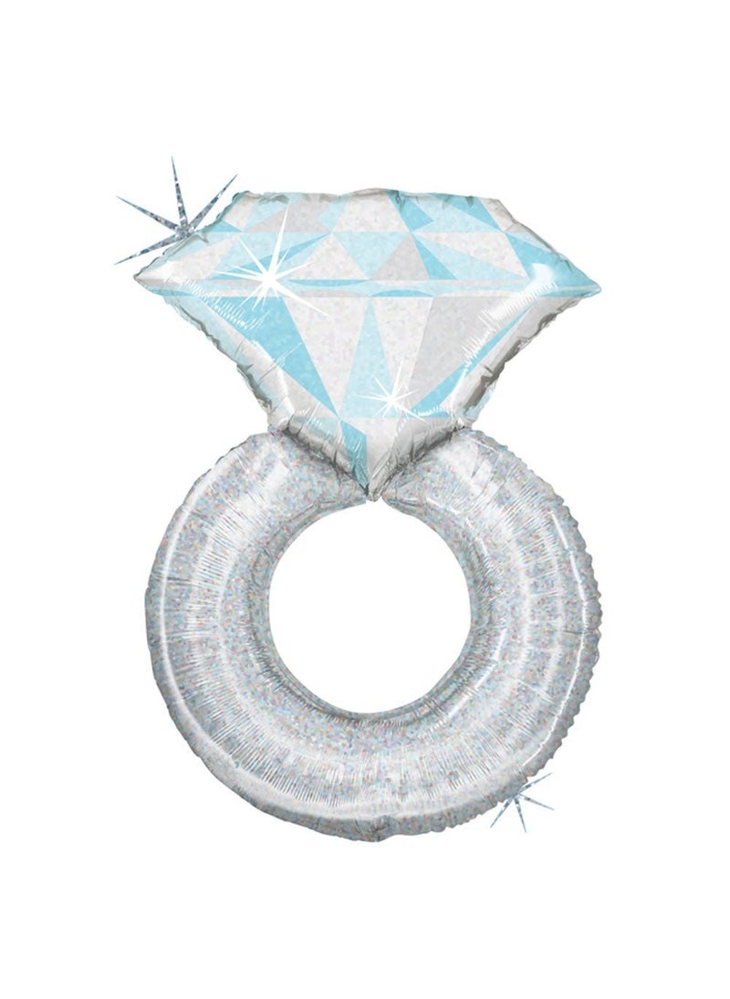Holographic Diamond Ring Foil Balloon 97cm