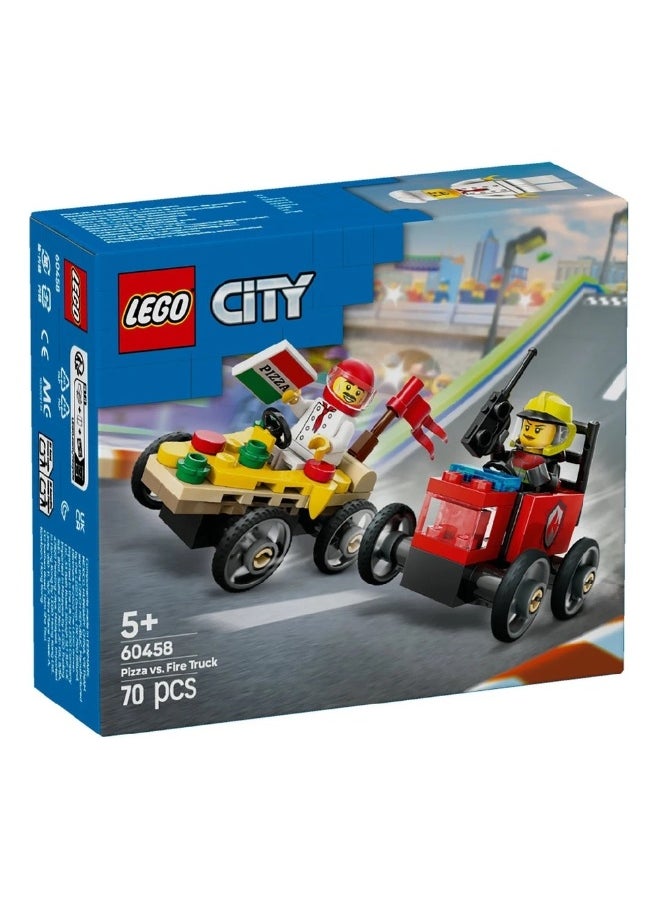 LEGO LEGO - City Pizza Car Vs Fire Truck Race 70 Pieces - 60458  - Image 1