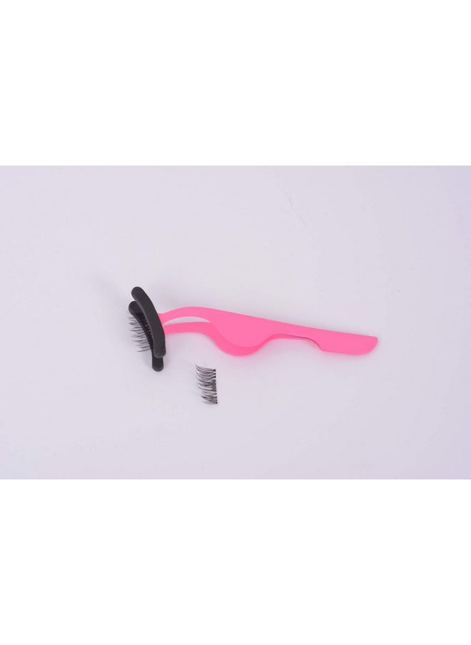 HOYUJI HOYUJI False eyelash applicator, eyelash extension tweezers silicone sleeve tweezers for easy application and removal of magnetic eyelashes - Adjust and repair your eyelashes (pink)  - Image 5