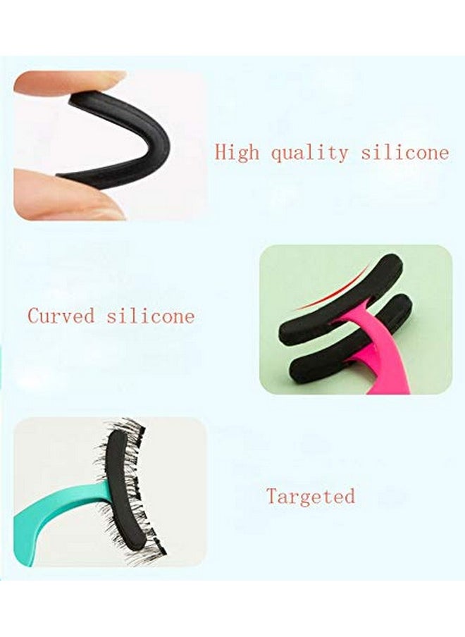 HOYUJI HOYUJI False eyelash applicator, eyelash extension tweezers silicone sleeve tweezers for easy application and removal of magnetic eyelashes - Adjust and repair your eyelashes (pink)  - Image 4