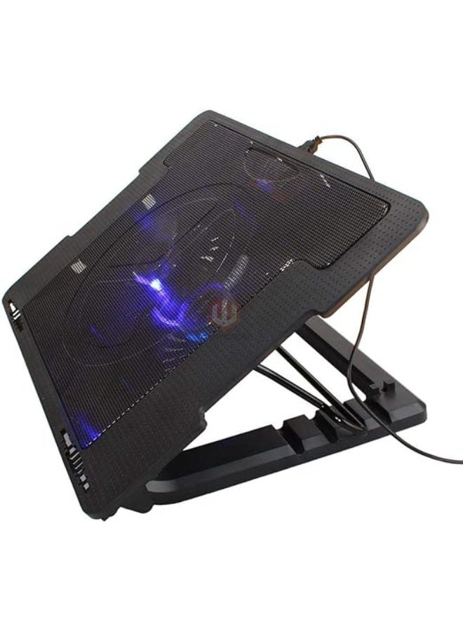 Laptop cooling stand with one fan, up to 17 inches – five-level height adjustable, non-slip design, additional USB port, USB powered - Image 2