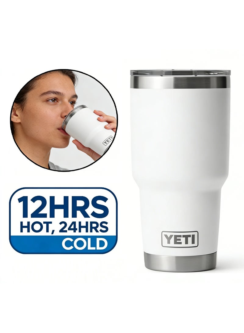 YETI كوب ييتي رامبلر 30 أونصة من الفولاذ المقاوم للصدأ مع غطاء مغناطيسي مغلق - Image 1