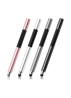 4 Pcs Capacitive Stylus Pens - 2 in 1 Magnetic Disc Stylus with Cap, Universal Touch Screen Pen for iPads, Tablets, iPhones, and Android Devices