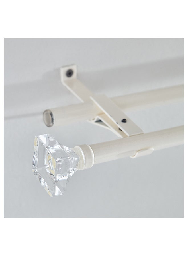 Home Box Small Acrylic Square Double Curtain Rod 320 x 1.6 cm  - Image 3