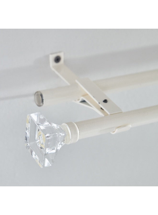 Home Box عصا ستائر مربعة صغيرة من الأكريليك مزدوجة 320 × 1.6 سم - Image 1