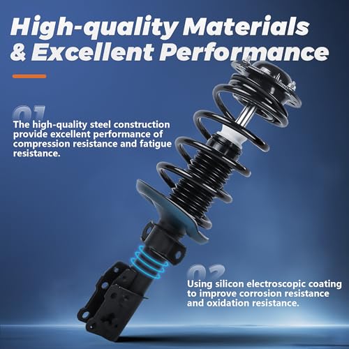 KUIPERAUTO Rear Struts Pair Complete Assembly Shocks Absorbers Coil Spring Compatible for 2003-2008 Toyota Matrix/Pontiac/Corolla 171373R 171373L (2PCS) - Image 2